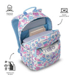 Mochila Escolar Grande Acuareles Conejitos Sweet Adaptable a Carro - Totto