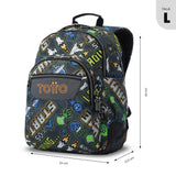Mochila Escolar Grande Acuareles Gamer Consolas Retro Adaptable a Carro - Totto