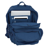 Mochila Escolar Grande Militar Para Tablet o PC 15,6" Color Azul Marino - Safta
