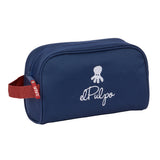 Neceser El Pulpo Safta azul marino con asa roja y cinta portamaletas disponible en papeleria en Badajoz