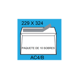 Paquetes de 10 Sobres Blancos 229x324 Tamaño Folio - Ter