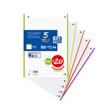 Recambio Oxford A4 120 hojas 90 g cuadricula 4x4 con bordes fluor para instituto universidad y oposiciones en Badajoz