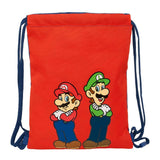 Saco plano junior Super Mario Mamma Mia Safta con cuerdas y bolsillo interior disponible en papeleria en Badajoz