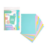 Separadores A4 10 posiciones colores pastel extrafuertes disponibles en papeleria en Badajoz