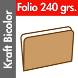 Subcarpeta Kraft tamaño folio con interior blanco de 240 g Karman disponible en Be To Be Badajoz