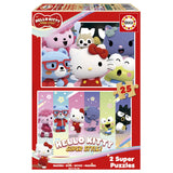 Super Puzzle de madera Hello Kitty Superstyle 2x25 piezas Educa disponible en Be To Be Badajoz