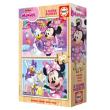 Super Puzzle de madera doble Minnie Mouse Educa de 25 piezas para niños disponible en Be To Be Badajoz