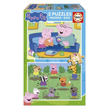 Super Puzzle de Madera Doble Peppa Pig Familia 25 piezas Educa disponible en papeleria en Badajoz