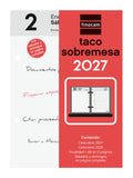 Taco de sobremesa Finocam calendario 2027 con un día en dos páginas disponible en Be To Be Badajoz