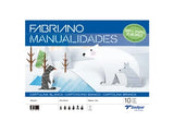 Bloc de Cartulinas Color Blanco Liso 32x24 cm 185g 10 Hojas - Fabriano