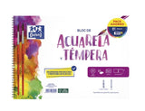 Bloc Oxford acuarela y tempera con pinceles A4 300 g en papeleria Badajoz disponible en Be To Be Menacho y Valdepasillas