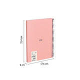 Libreta Cuaderno A5 80H Liso 90gr Since 1918 Rosa - Milan