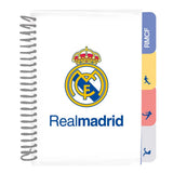 Bloc de notas A5 Real Madrid Stationery Safta disponible en papeleria en Badajoz para apuntes clase estudio y fans madridistas
