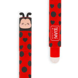 Bolígrafo Borrable De Gel Ladybug Mariquita - Tinta Roja - Legami