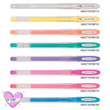 Boligrafo Uni-ball Signo Angelic Colour 0,7 mm disponible en papeleria en Badajoz para lettering apuntes y tarjetas
