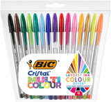 Set de 15 bolígrafos Bic Cristal multicolor en papelería Badajoz – disponible en Be To Be Menacho y Valdepasillas