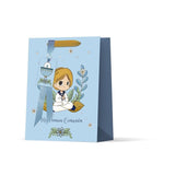 Bolsa papel comunion nino azul con lazo y tarjeta 26x10x32 cm en Badajoz
