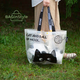 Tote Bag Bolsa de Polipropileno Grande Cat and Ball of Wool - Roymart
