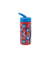 botella de agua spiderman con pajita papelerial be to be menacho