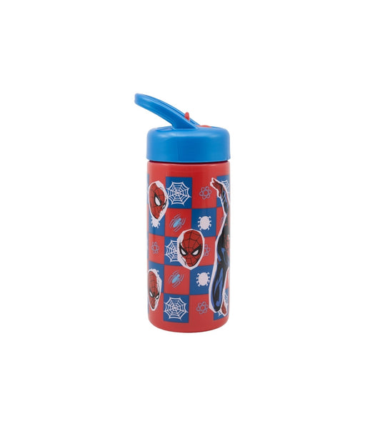 botella de agua spiderman con pajita papelerial be to be menacho
