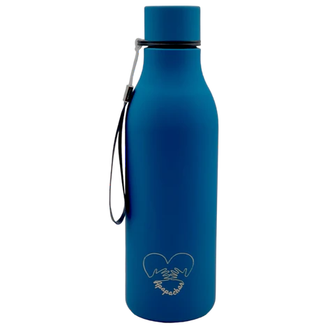 Botella Agua Acero Inoxidable - Botella Agua Niños - 500ml - Botella Térmica Boca Estándar - Sin BPA, para Niños & Adultos, Deporte, Oficina, Yoga, Ciclismo - Botella Térmica Termo Azul Aguamarina - Apapachar