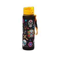 Botella de Agua con Tapa y Seguro de Apertura Día de los Muertos Calaveras Catrinas - Puckator