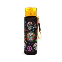 Botella de Agua con Tapa y Seguro de Apertura Día de los Muertos Calaveras Catrinas - Puckator