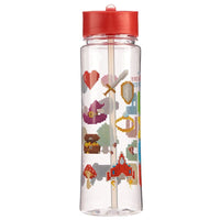 Botella de Agua con Pajita y Asa Game Over - PK