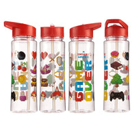 Botella de Agua con Pajita y Asa Game Over - PK