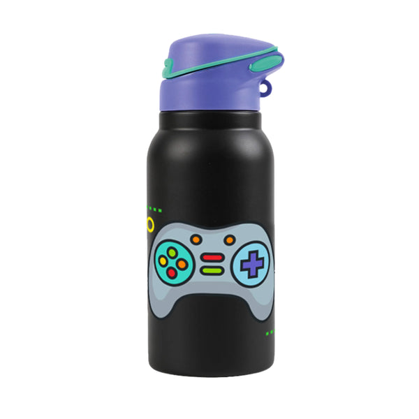 Botella infantil gamers acero inoxidable 350ml en papeleria badajoz disponible en be to be menacho y valdepasillas
