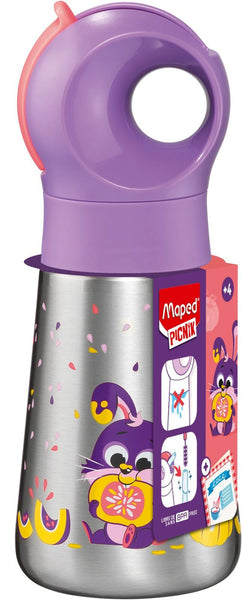 botellas infantiles de acero inoxidable con pajita en papeleria be to be menacho