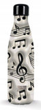 Botella termica blanca notas musicales 500 ml en papeleria Badajoz disponible en Be To Be Menacho y Valdepasillas