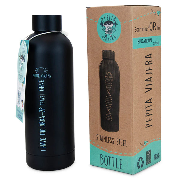 Botella termica Pepita Viajera DRD4-7r I Have The Travel Gene en papeleria Badajoz – disponible en Be To Be Menacho y Valdepasillas