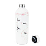 Botella Térmica de Acero Inoxidable 500 ml Leyenda del Hilo Rojo Español - Pepita Viajera