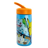 Botella De Agua Infantil Con Pajita Pokémon Personajes 410 Ml - Stor