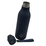 Botella Agua Acero Inoxidable - Botella Agua Niños - 500ml - Botella Térmica Boca Estándar - Sin BPA, para Niños & Adultos, Deporte, Oficina, Yoga, Ciclismo - Botella Térmica Termo Azul Marino - Apapachar