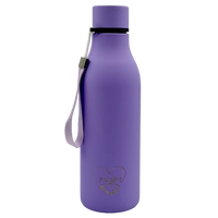 Botella Agua Acero Inoxidable - Botella Agua Niños - 500ml - Botella Térmica Boca Estándar - Sin BPA, para Niños & Adultos, Deporte, Oficina, Yoga, Ciclismo - Botella Térmica Termo Violeta Pastel  - Apapachar