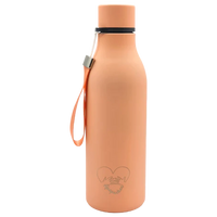 Botella Agua Acero Inoxidable - Botella Agua Niños - 500ml - Botella Térmica Boca Estándar - Sin BPA, para Niños & Adultos, Deporte, Oficina, Yoga, Ciclismo - Botella Térmica Termo Naranja Pastel - Apapachar