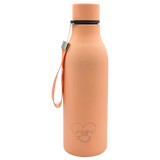 Botella Agua Acero Inoxidable - Botella Agua Niños - 500ml - Botella Térmica Boca Estándar - Sin BPA, para Niños & Adultos, Deporte, Oficina, Yoga, Ciclismo - Botella Térmica Termo Naranja Pastel - Apapachar