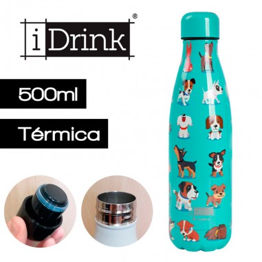 Botella Térmica de Acero Inoxidable 500 ml Juggling Perros Amorosos - I-Drik