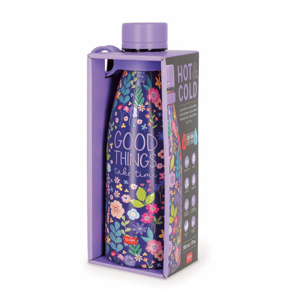 Botella termica flowers 500 ml Legami en papeleria Badajoz disponible en BeToBe Menacho y Valdepasillas