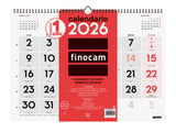calendario de pared finocam 2026 numeros grandes papel fsc en papeleria badajoz