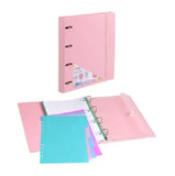 Carpeblock 360 A4 Polyfoam Pasta Plástica 4 anillas 35 mm Rosa Pastel Recambio 5x5 mm - Carchivo