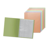 Carpeta De Fundas Transperentes A4 - 20 Fundas - Colores Pastel - Bismark
