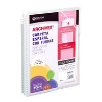 Carpeta personalizable con fundas tapas incoloras, espiral y gomas en Badajoz -  Be To Be Menacho y Valdepasillas
