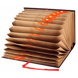 Carpeta Archivador Fuelle Tamaño Folio Forrado Pokf Color Negro - Grafoplas