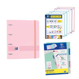 Carpeblock A4 Europeanbinder Oxford Polyfoam Pasta Plástica 4 anillas 35 mm Rosa Pastel + Recambio 5x5 mm - Oxford