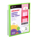 Carpeta de fundas A4 con tapa verde claro personalizable en papelería Badajoz – disponible en Be To Be Menacho y Valdepasillas