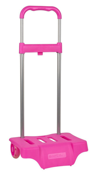 Carro portamochilas Safta fucsia para primaria en papelería Badajoz – calidad y diseño en Be To Be Menacho y Valdepasillas.
