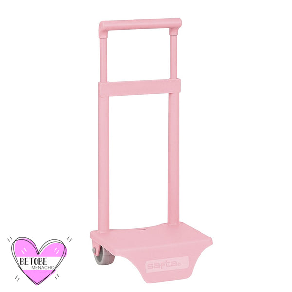 Carro portamochilas Safta rosa claro pequeño para guardería en papelería Badajoz – Be To Be Menacho y Valdepasillas.